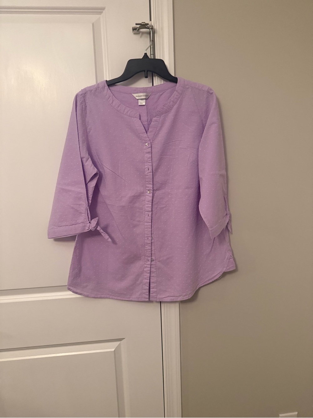 Christopher & Banks Lilac Button-Front Women's Shirt